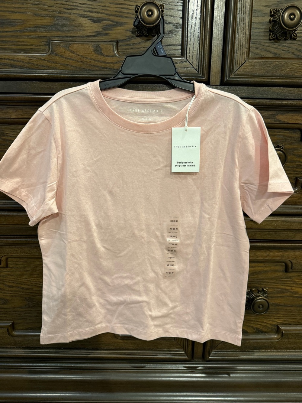 Free Assembly Women’s Crop Tee in Light Pink